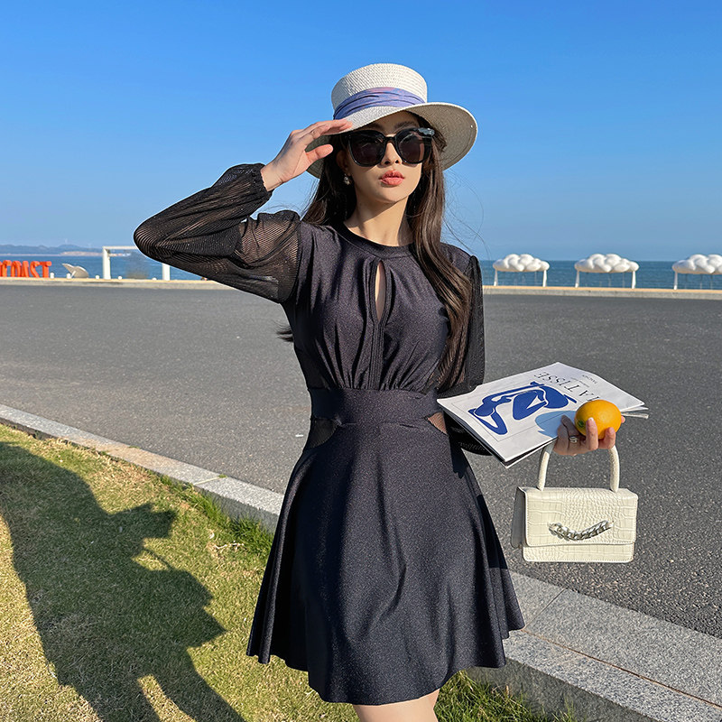 大码泳衣女胖mm200斤遮肚显瘦保