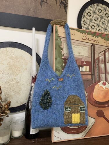 阿林handmade小众设计原创森系童话屋包包编织材料包