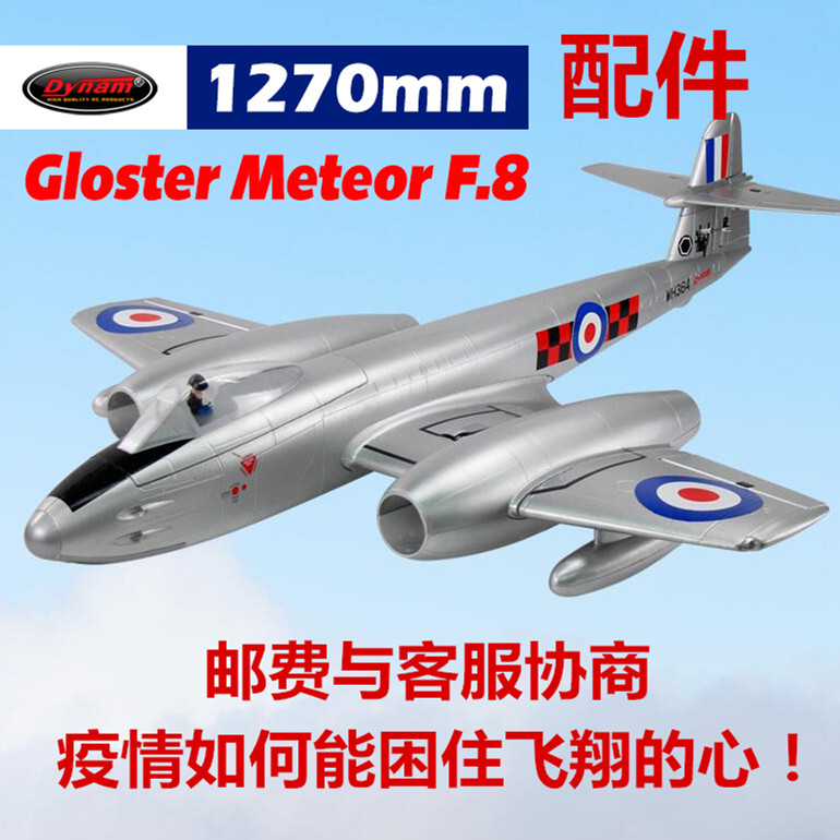 Dynam迪乐美 Gloster Meteor F.81270mm航模遥控飞机配件DY8974