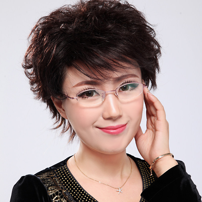 品牌高档老花镜女 超轻超清晰非球面 时尚女士粉色框老花妈妈包邮