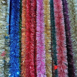 茜草彩条圣诞装饰生日演出彩色毛条彩带拉花婚庆派对用品亮光婚礼