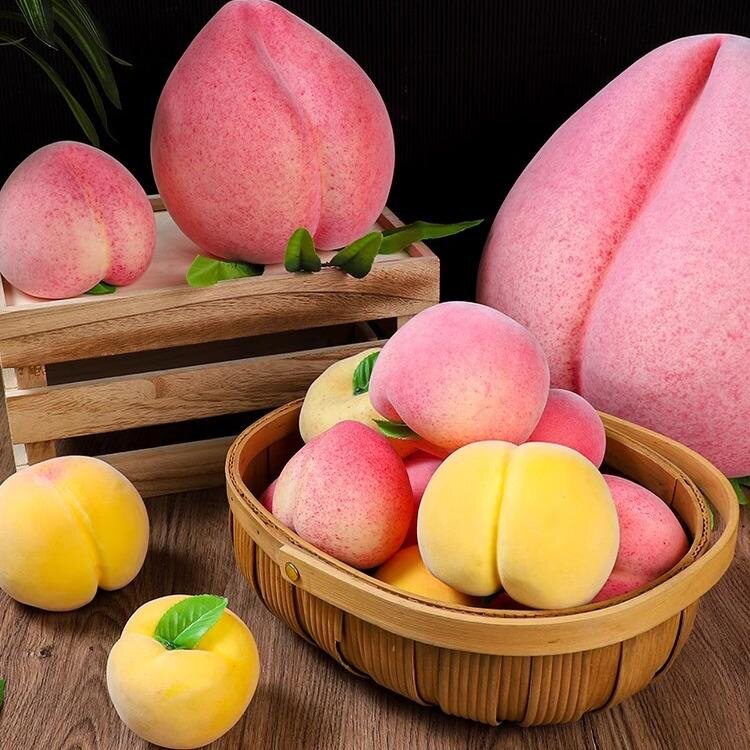 装饰摆件摄影寿桃道具水蜜桃图片