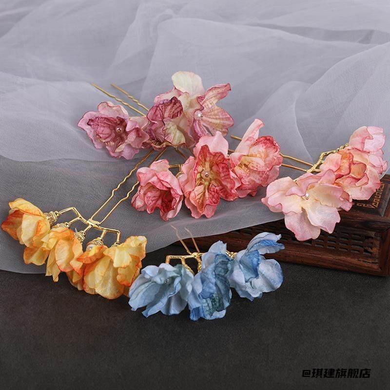 穗子复古发簪娟花排钗花朵古风写真头饰套装儿童小花朵簪花发排女,饰品/流行首饰/时尚饰品新,发饰,淘宝优惠券,粉丝福利购,淘宝优惠卷