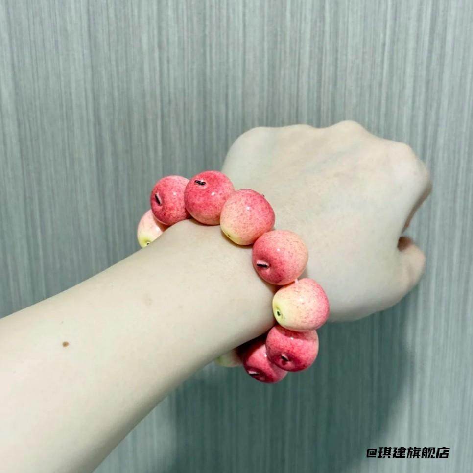 树脂苹果手串配饰平平安安红苹果超可爱手串小红书同款小苹果树脂,饰品/流行首饰/时尚饰品新,手链,淘宝优惠券,粉丝福利购,淘宝优惠卷