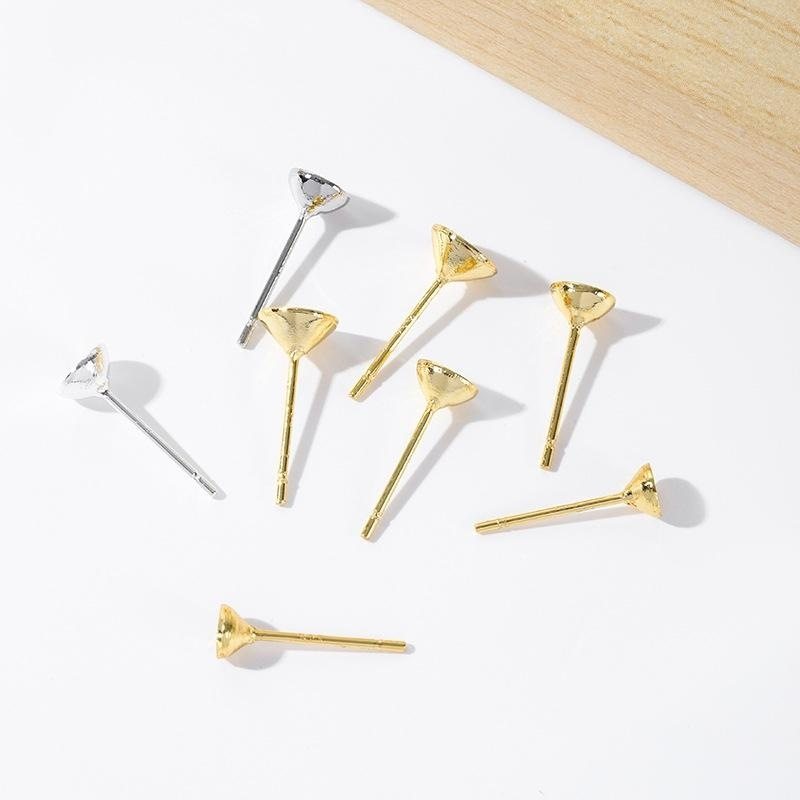 尖底水钻尖杯耳钉手工配件碗托针尖材质耳钉空托托杯镶钻女,饰品/流行首饰/时尚饰品新,耳环,淘宝优惠券,粉丝福利购,淘宝优惠卷