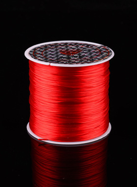 手工红色编织弹力线橡皮筋丝线文玩吊坠弹力编绳强韧串绳手链串珠