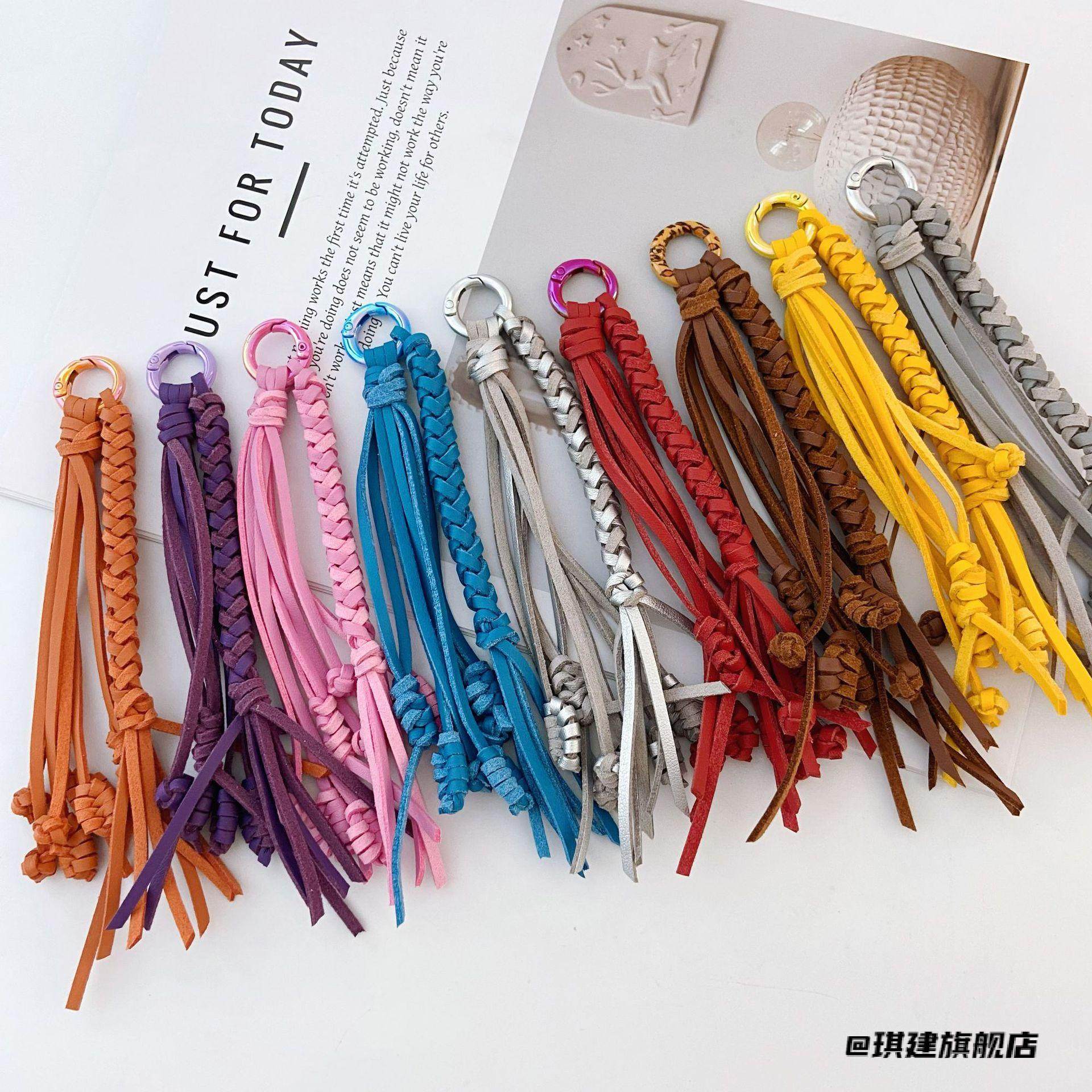 装饰皮革复古编织流苏挂件挂饰包包百搭时尚miu系钥匙扣挂绳,服饰配件/皮带/帽子/围巾,包挂件,淘宝优惠券,粉丝福利购,淘宝优惠卷