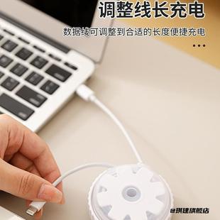 收线器纯色圆形旋转收纳便携理线器高颜值多功能整洁数据线理线带