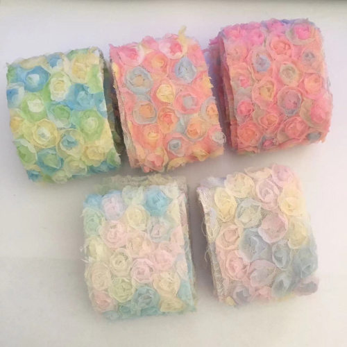 立体鞋服配饰6cm宽彩色刺绣