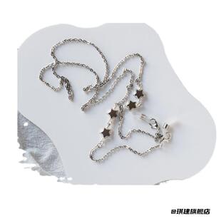 吊坠装饰眼镜女款时尚挂脖眼镜链白K色墨镜百搭挂链气质星星链子