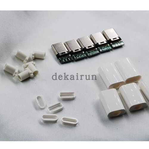 USB接口插头黑色外壳带PCB板公头