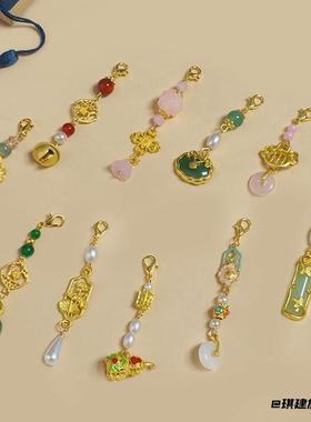 竹节平安扣沙金吊坠女手工中式