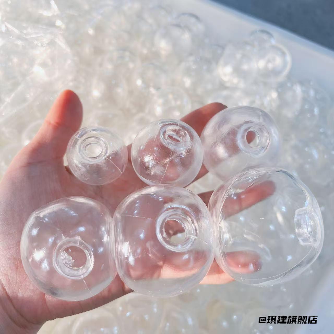 手作球皮6cm透明tpr空球皮送扎带图片