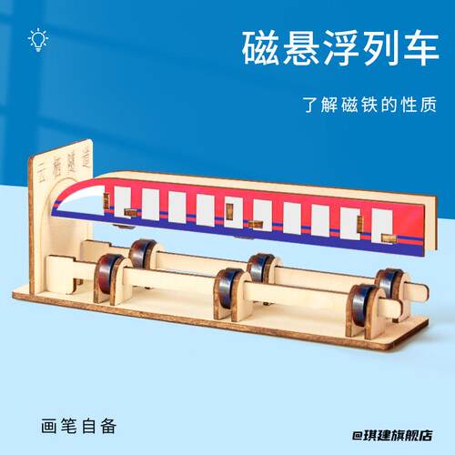 科技小制作磁悬浮列车eam卡通