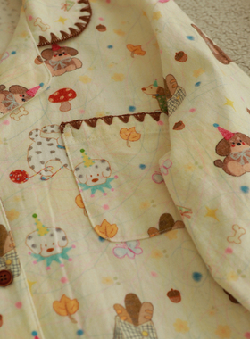 软糯亲肤卡通可爱秋冬新全棉磨毛家居服女开衫长袖睡衣家居服套装