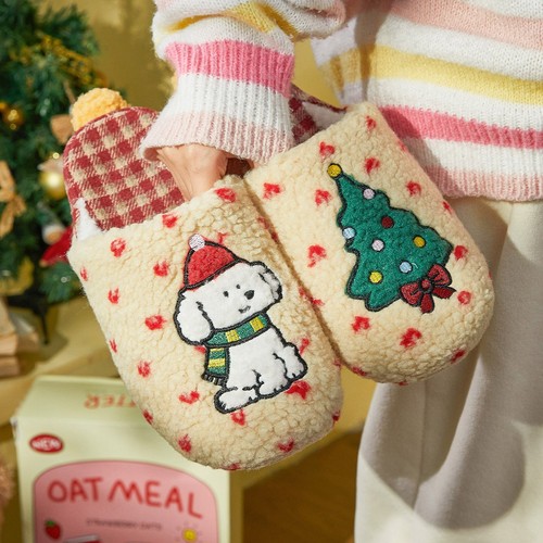 可爱毛绒冬季保暖冬季棉拖鞋