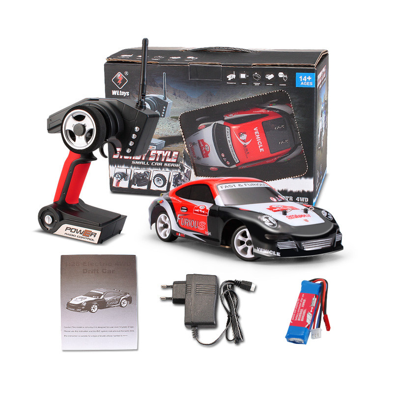 WEILI 1:28RC 원격 제어 자동차 고속 드리프트 모기 자동차 경주 4 륜 구동 스포츠카 미니 성인 전문 장난감 자동차