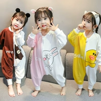 Детская осенняя тонкая хлопковая пижама для мальчиков для девочек, 1234 лет