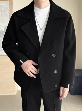 模特图~秋冬加棉加厚毛呢夹克外套 F806/P100