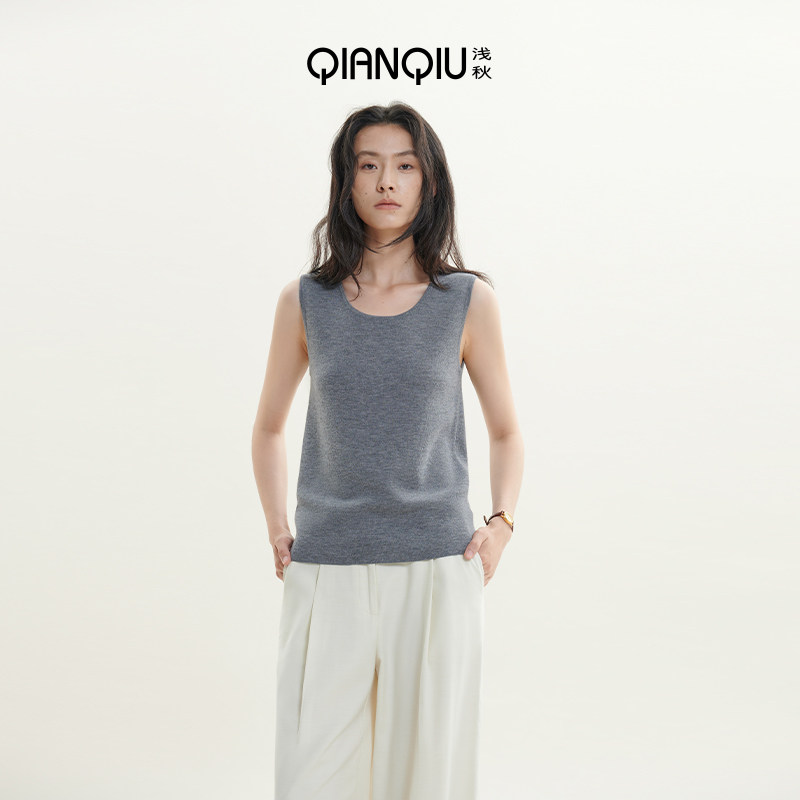 「新经典」浅秋无袖针织100%纯山羊绒毛衣2025新款圆领背心羊绒衫,女装/女士精品,羊绒衫,淘宝优惠券,粉丝福利购,淘宝优惠卷