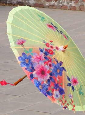 江南防雨黄色樱花爆款油纸伞模特走秀古装摄影道具工艺复古包邮伞
