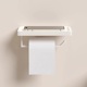 厕所卫生间卷纸架免打孔置物架壁挂式 手机收纳纸巾盒厕纸架太空铝