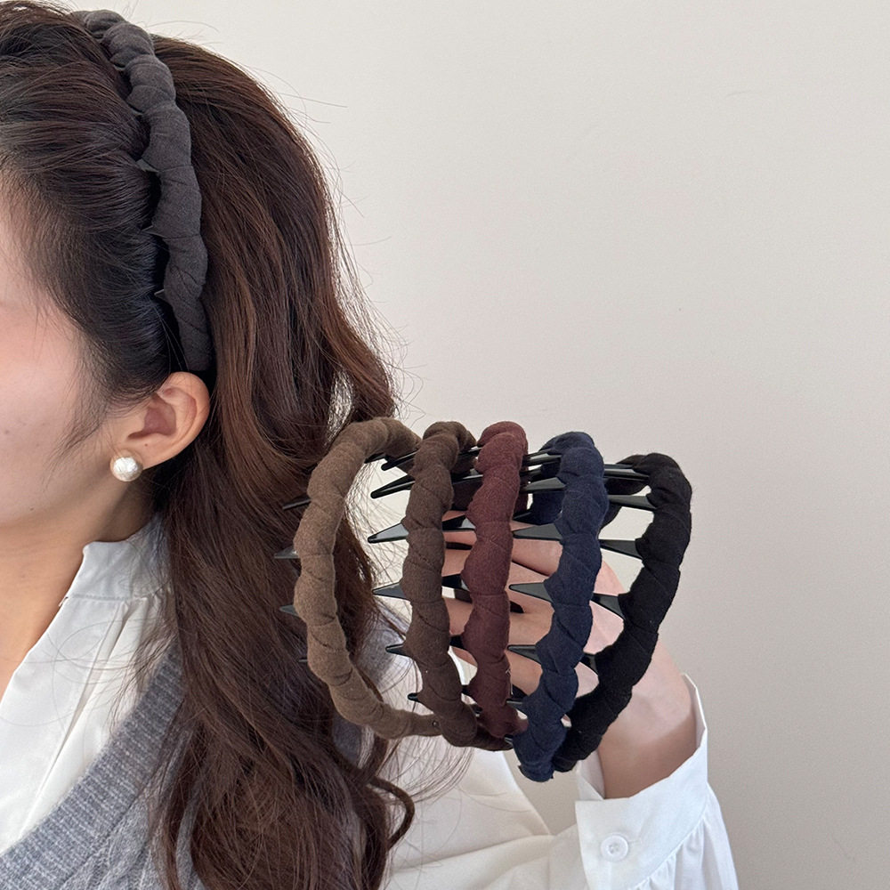 简约百搭布艺缠绕带齿发箍女2025新款高颅顶碎发神器洗脸头箍头饰,饰品/流行首饰/时尚饰品新,发饰,淘宝优惠券,粉丝福利购,淘宝优惠卷