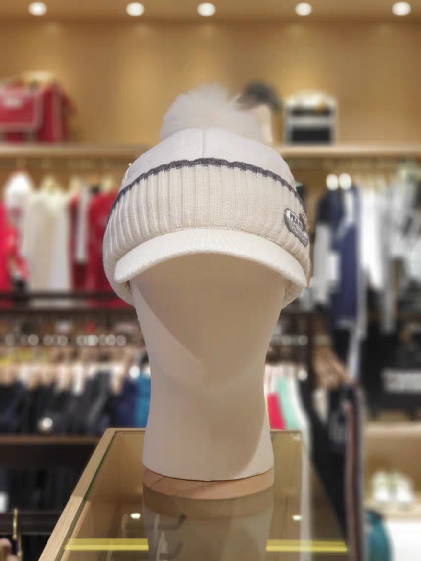 高尔夫兔绒帽2024秋冬新款毛绒 球帽运动防晒透气保暖 男女