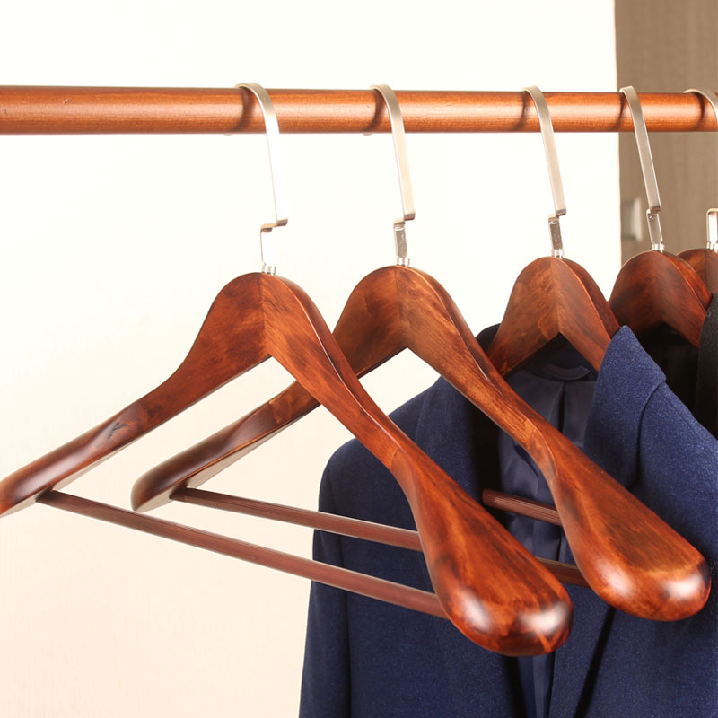 宽肩木大衣架实木包邮西男批發