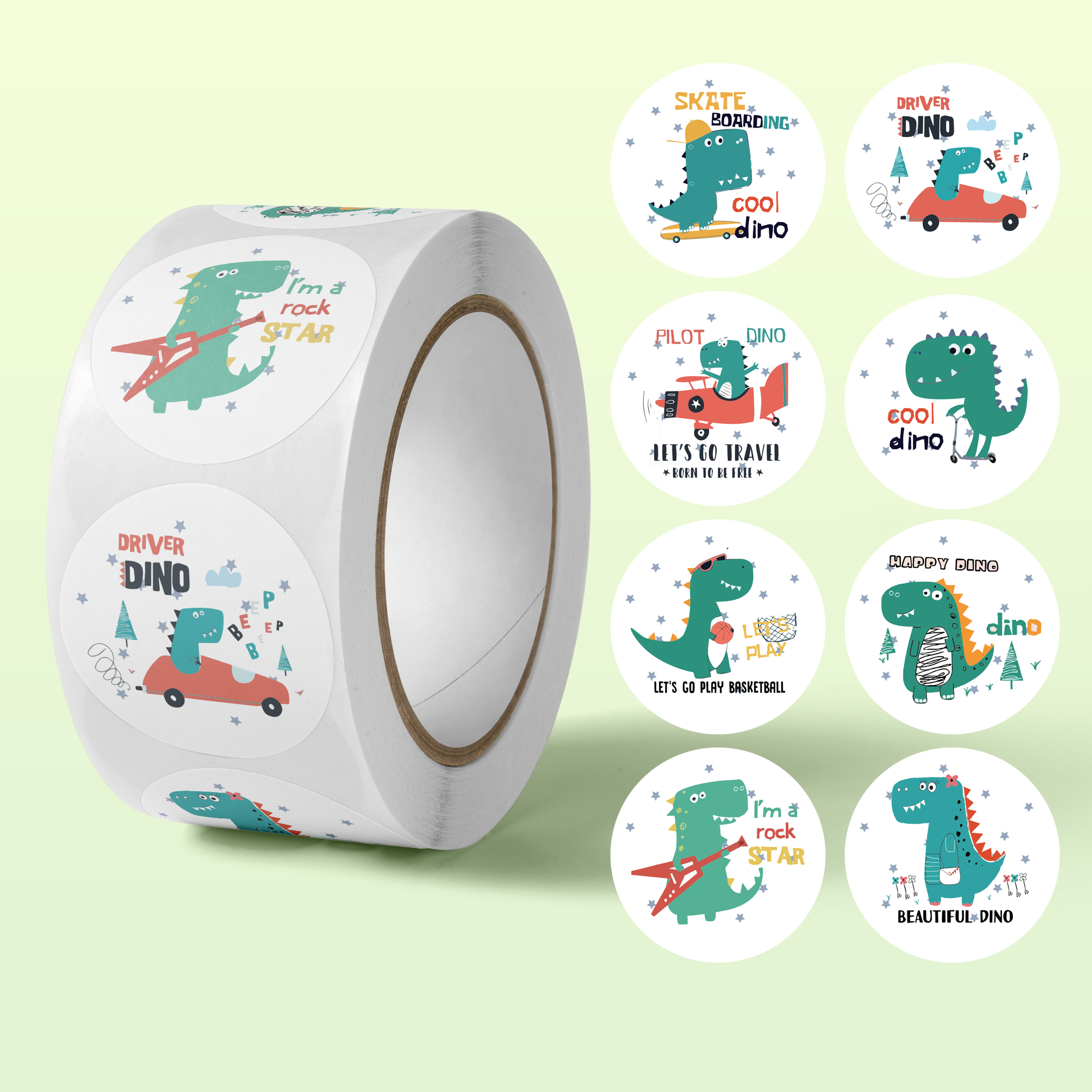 500贴/卷卡通恐龙儿童玩具奖励表扬贴纸自粘贴画英文益智学习标签,文具电教/文化用品/商务用品,贴纸/立体贴纸,淘宝优惠券,粉丝福利购,淘宝优惠卷