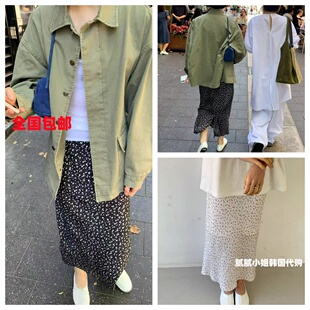 SELF 韩国东大门代购 春夏新款 碎花直筒半身裙 SERVICE
