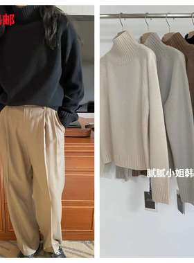 韩国Monique111411秋冬1oo%美丽奴羊毛 舒适气质 半高领 毛衣