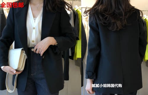 韩国东大门代购 AUTOMNE 春新 版型赞气质西装外套