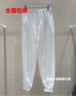 140 Avenue韩国东大门代购2026春季女装新款纯色抽绳束腿休闲裤女