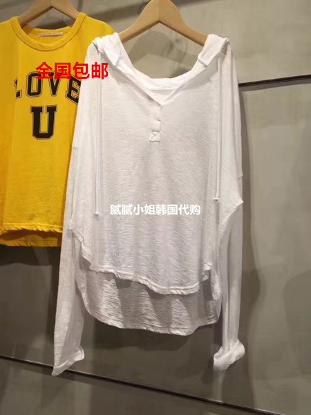 韩国女装 夏薄款 防晒/空调房 舒适戴帽卫衣BLESS BY H