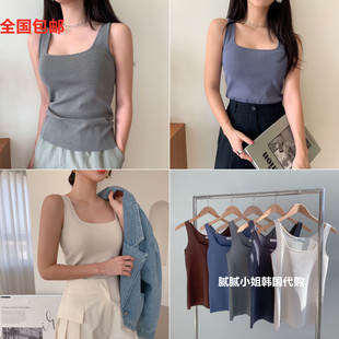 ssemienne韩国东大门针织吊带背心