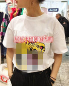 韩国东大门正品 代购 vetiver时尚 春新款 动物短袖 圆领T恤