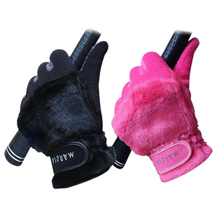 高尔夫手套打球女士双手防晒韩国防滑耐磨左右防晒冬季女童夏半指