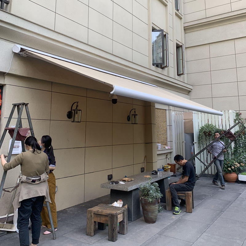 定制抗风全盒豪华电动遥控遮阳篷