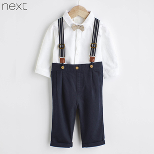 英国Next周岁礼服男宝宝绅士英伦一岁抓周男孩衣服春秋百日宴套装