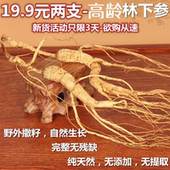 19.9元 礼盒泡酒煲汤 2支长白山高年份人参林下参高龄野老山参散装