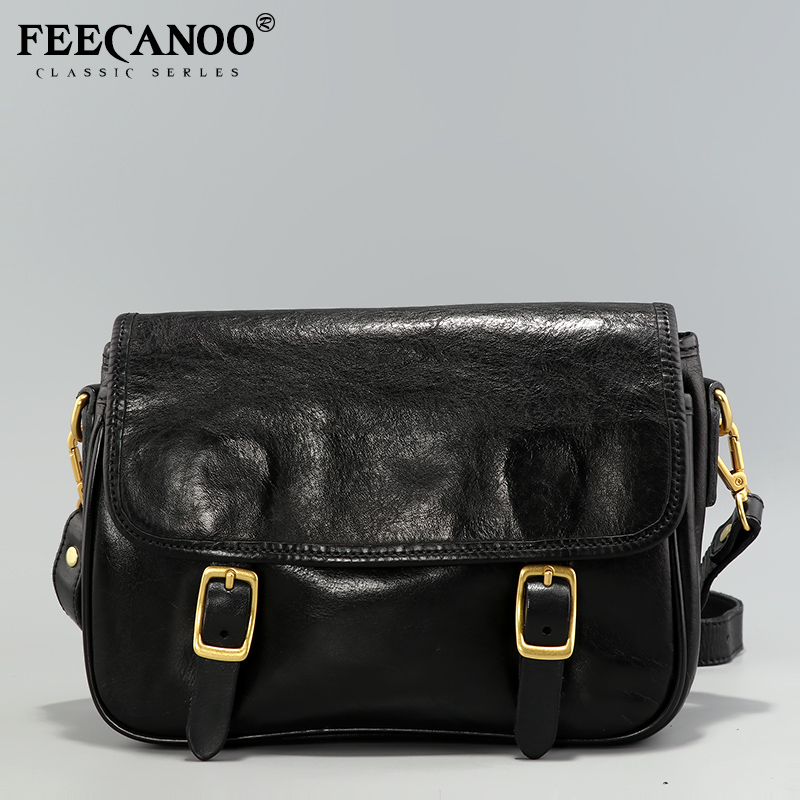 单肩斜挎包学院邮差包水洗植鞣皮