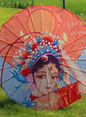 包邮中国风儿童古典走秀防晒旗袍汉服油纸伞古装中古典绸布婚礼伞
