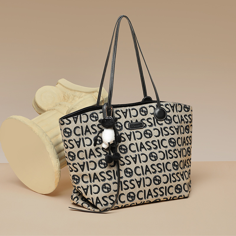 Viney包包女2024新款托特包女包通勤夏季大容量百搭单肩包帆布包