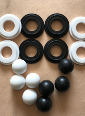 气动隔膜泵配件丁青/四氟密封球四氟阀座QBY/K25/40/50/65/80/100