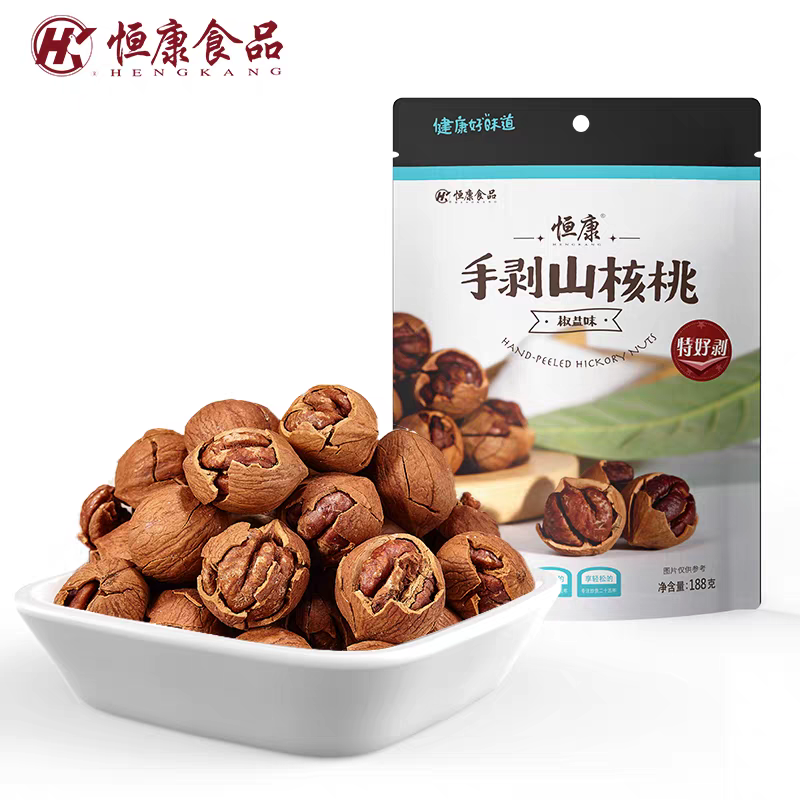 恒康食品 手剥山核桃188g奶油/椒盐味小核桃坚果炒货零食好剥壳薄