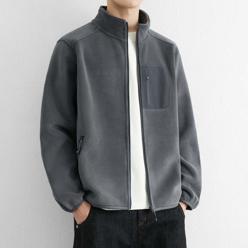 户外摇粒绒内胆外套男秋冬抓绒衣