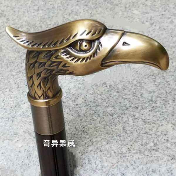 实木铜鹰头绅士手杖老人拐杖助行器拍摄道具生日礼品包邮外贸推荐