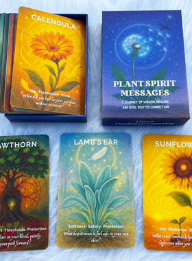 Plant Spirit Messages Oracle蒲公英神谕 天地盖12X8CM 英文卡牌
