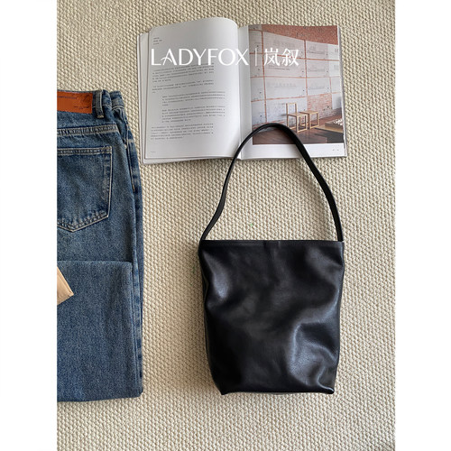 Ladyfox真皮大容量通勤托特包